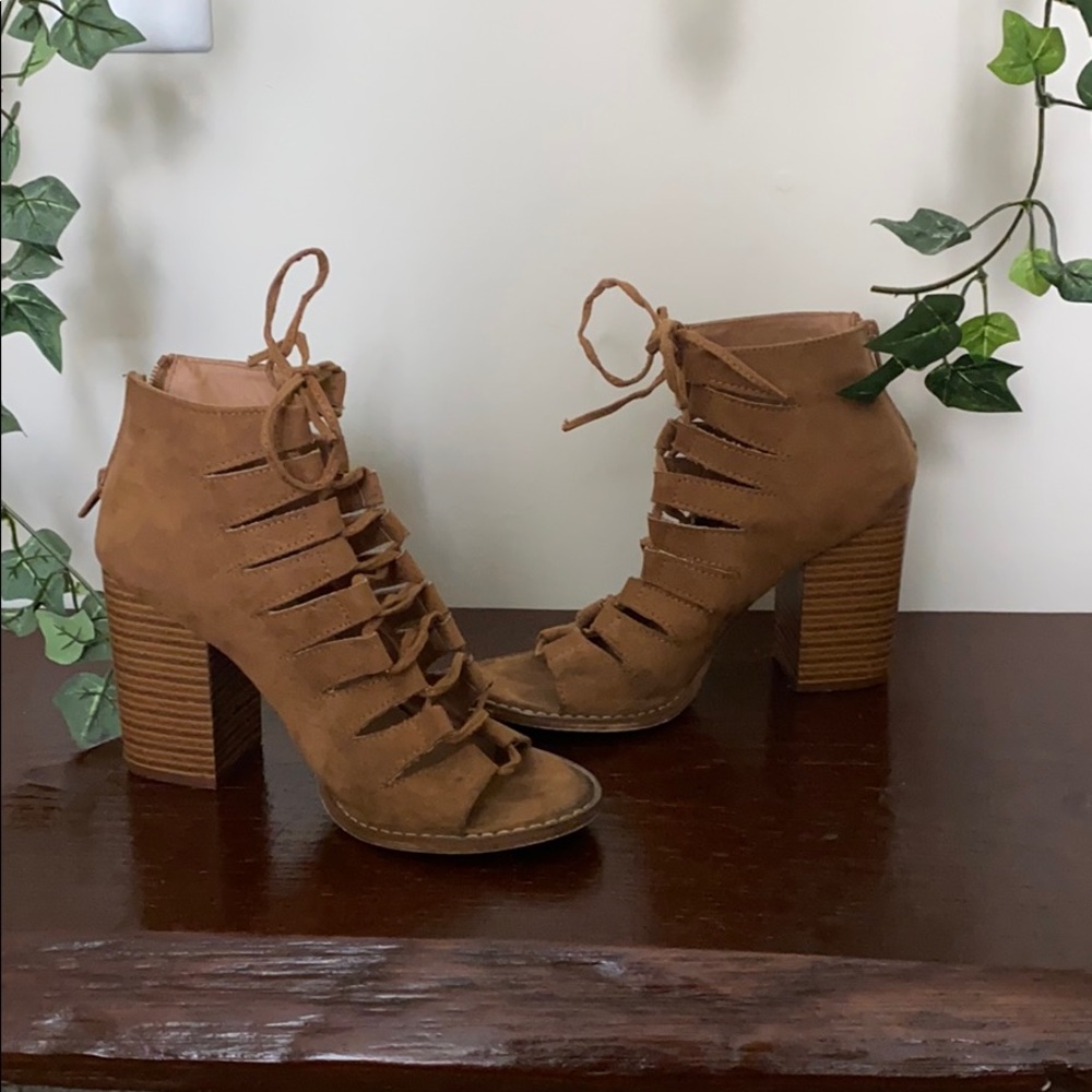 Lace up booties